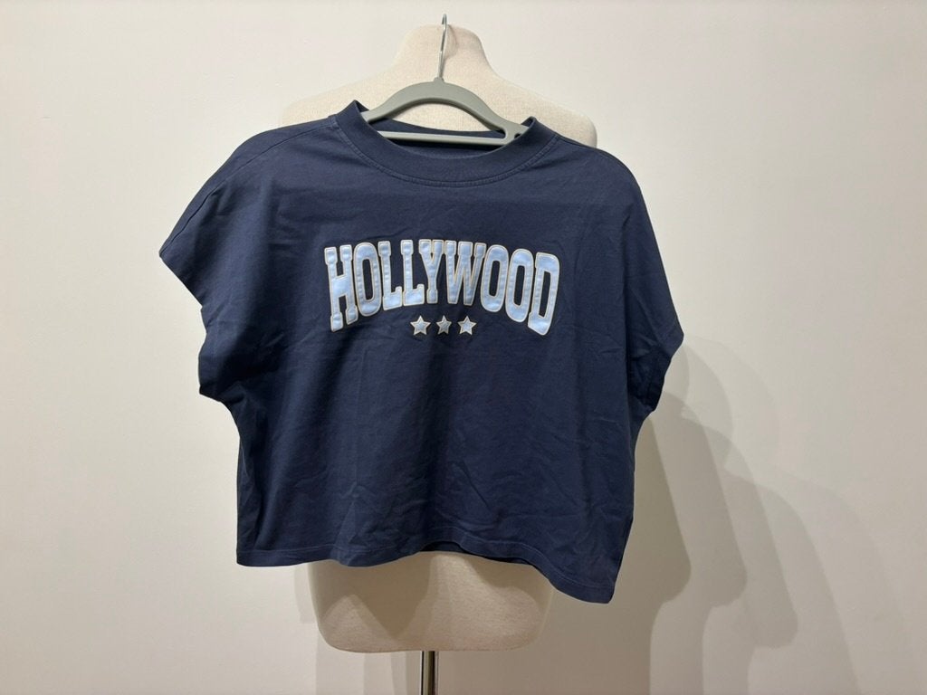 Looxs donkerblauw "Hollywood" t-shirt - Maat 158/164 (XS), Kinderen en Baby's, Kinderkleding | Maat 158, Meisje, Nieuw, Ophalen of Verzenden