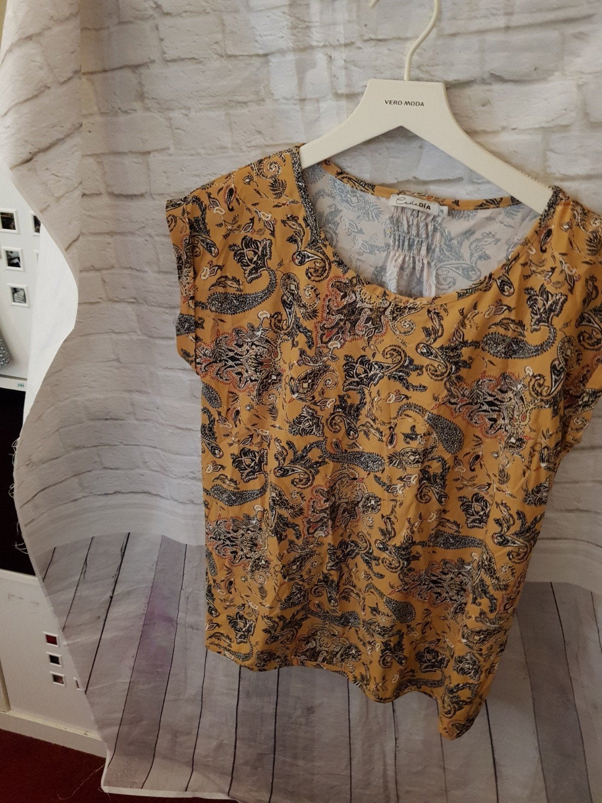 Nieuwe CadaDIA top met paisley print, maat 40, Kleding | Dames, Maat 38/40 (M), Verzenden, Geel, Nieuw