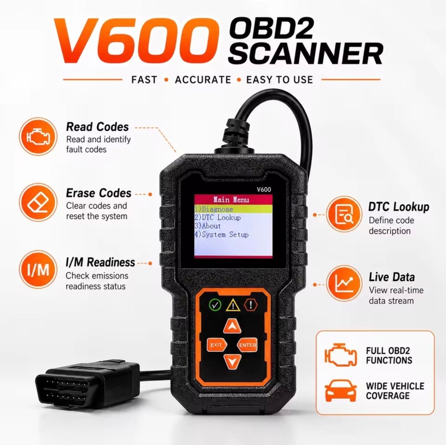 Professionele OBD2-scanner voor auto's uitleesapparaat, Ophalen of Verzenden