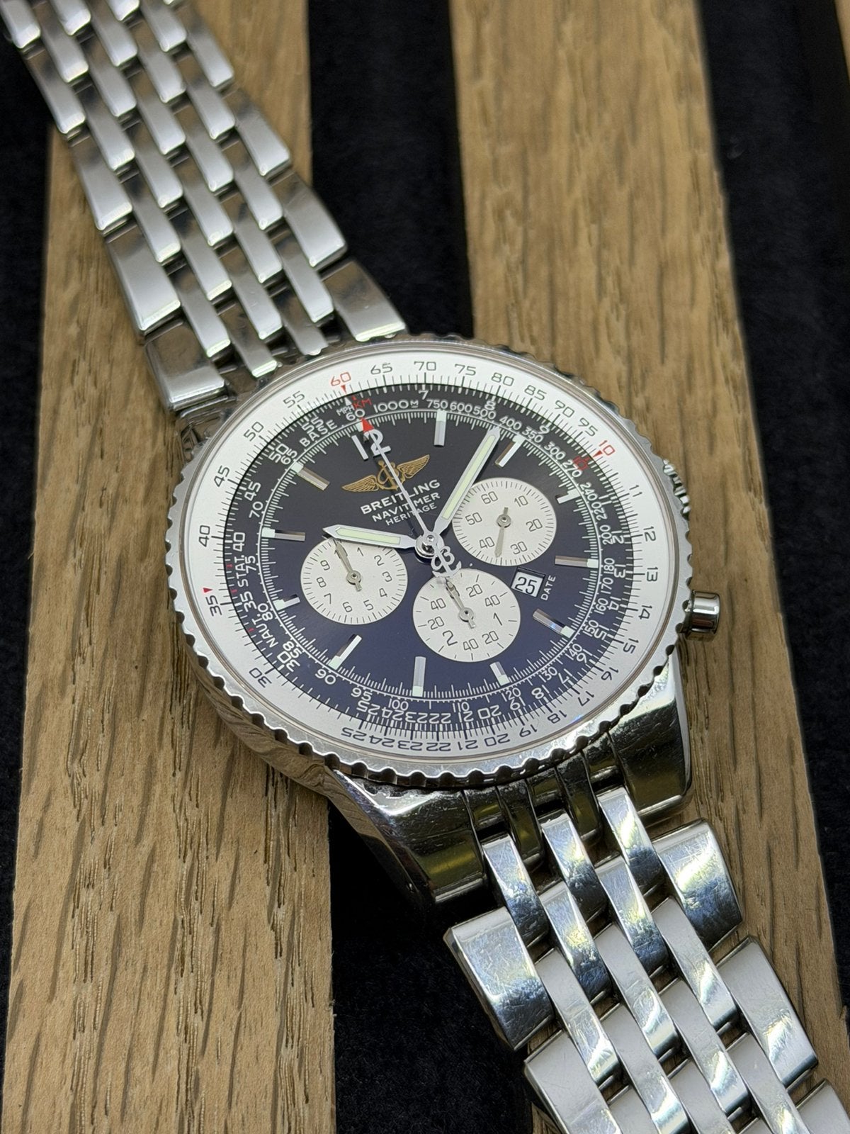 Breitling Navitimer Heritage A35340 heren horloge, Sieraden, Tassen en Uiterlijk, Horloges | Heren, Staal, Staal, Verzenden, Breitling