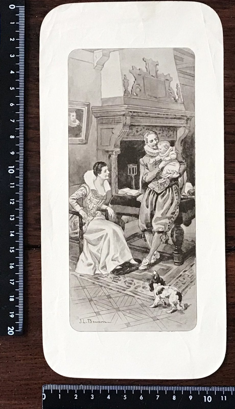 Oude Fanse Prent van KunstenaarJ.L.Beuzon c.a. 1900, Ophalen of Verzenden, Zo goed als nieuw, Overige typen