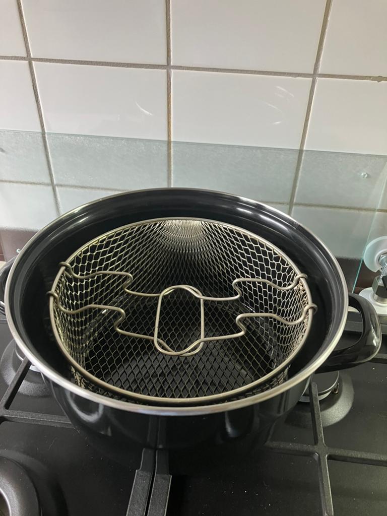 Frituur pan op gas of braadpan, 4 liter of meer, Ophalen, Zo goed als nieuw