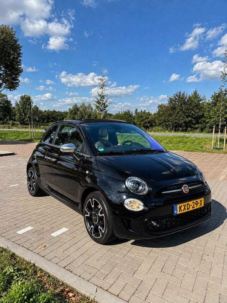 Fiat 500 Cabrio incl.Carplay // LED// Cruisecontrol//VOL, Auto's, Voorwielaandrijving, Euro 6, 4 stoelen, Leder en Stof