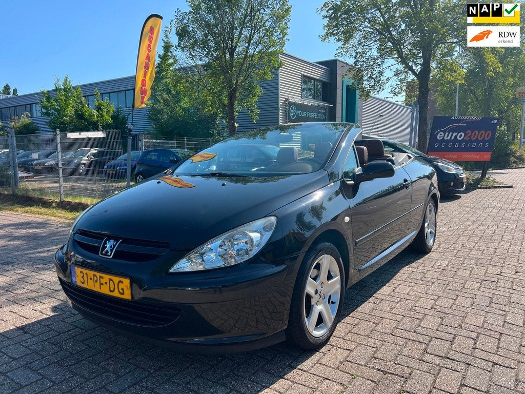 Peugeot 307 CC 2.0-16V - Nette Staat - Leder - Airco ijskoud, Auto's, Peugeot, Voorwielaandrijving, Gebruikt, 4 cilinders, Cabriolet