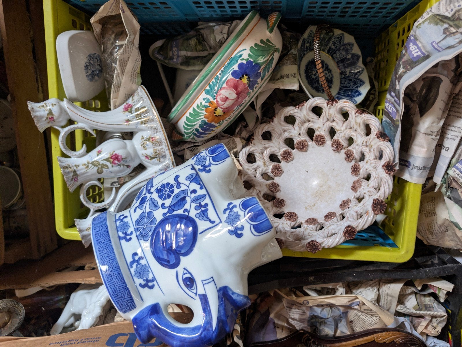 Diverse verzameling: Kristal, verzilverd, Boerenbond, LP's, Ophalen