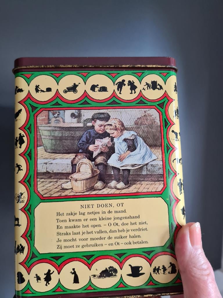Vintage Royco suikerblik met Ot en Sien uit 70-80er jaren., Verzamelen, Blikken, Ophalen of Verzenden, Gebruikt, Suiker, Overige merken