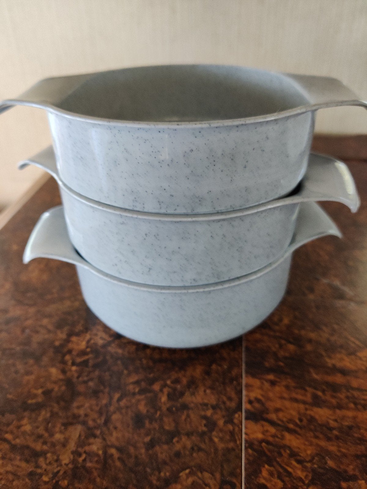 Set van 6 grijze kunstof schalen handig voor camping, Kunststof, Gebruikt, Schaal, Ophalen of Verzenden
