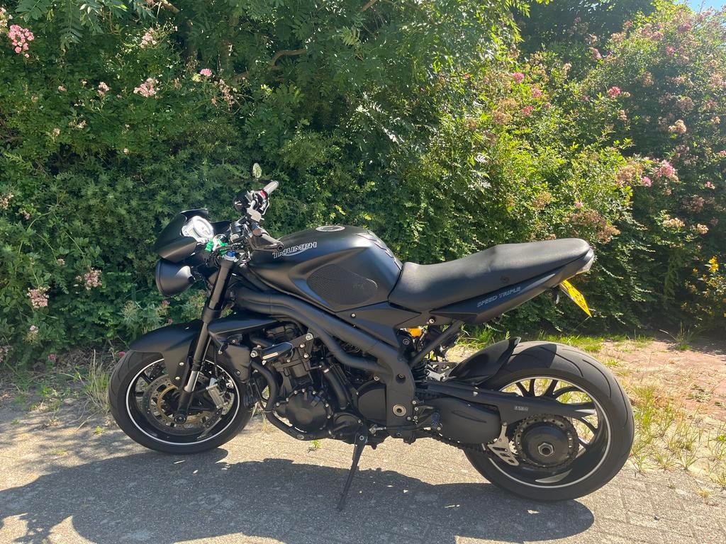 Triumph Speed Triple 2009 Mat Zwart - Krachtige Naked Bike, Motoren, Gebruikt, 3 cilinders, Particulier, Meer dan 35 kW