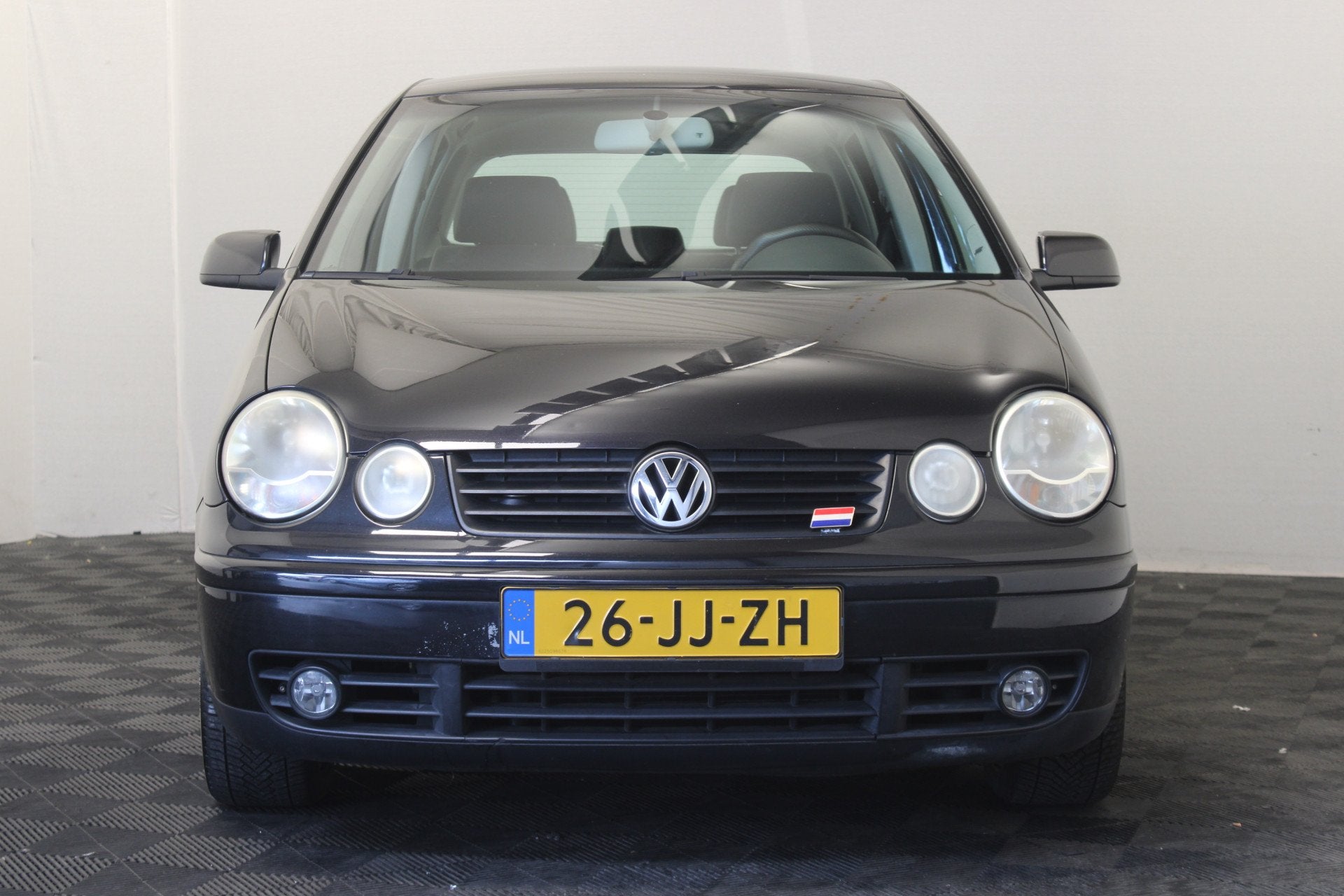 Volkswagen Polo 1.4-16V Highline (bj 2002), Voorwielaandrijving, Zwart, 4 cilinders, Zwart