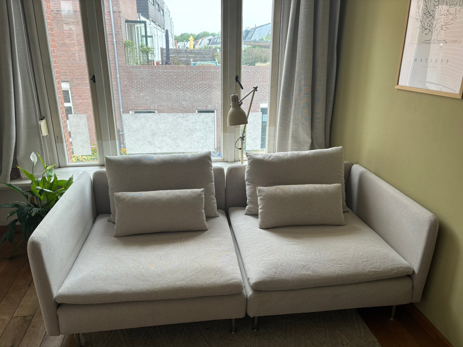 Ikea soderhamn, Huis en Inrichting, Banken | Bankstellen, Zo goed als nieuw, Driepersoons, 150 tot 200 cm, 75 tot 100 cm, Stof