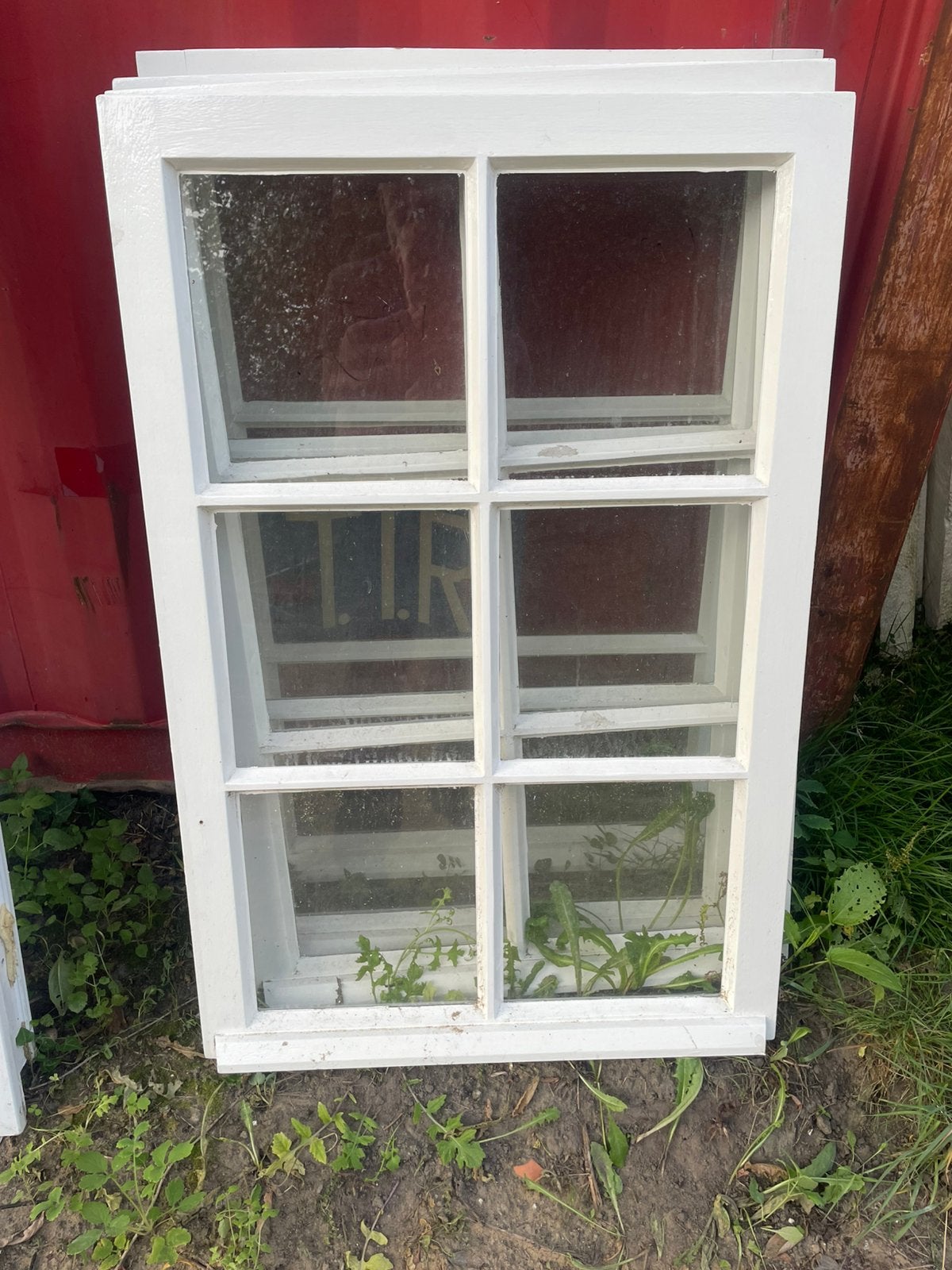 Oude vintage draai ramen decoratie 1930, Raamkozijn, Zo goed als nieuw, Minder dan 75 cm, Hout