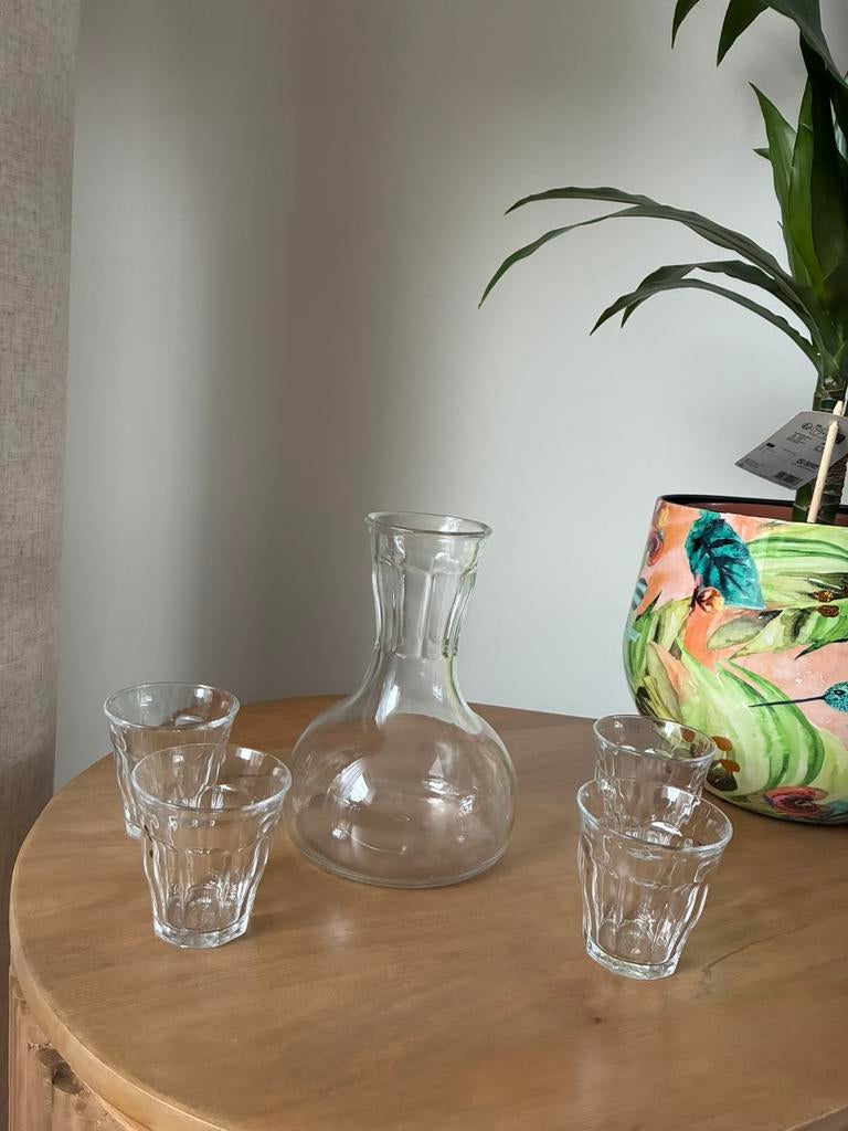 French decanter set, karaf met 4 glaasjes, Antiek en Kunst, Ophalen