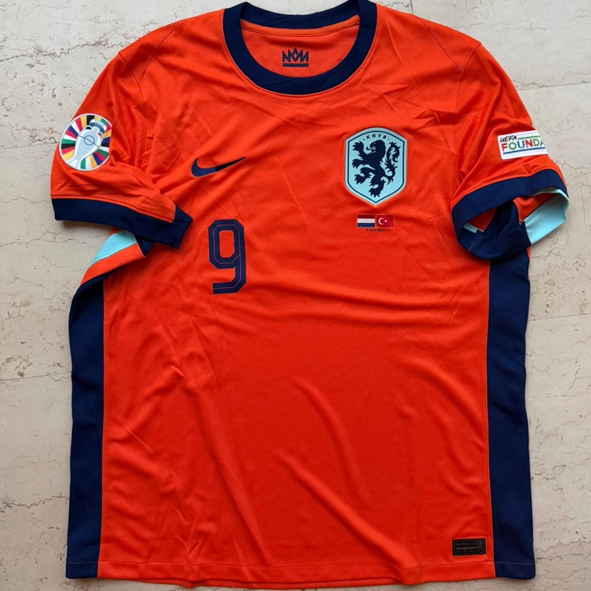 Nederlands Elftal Shirt Thuis | Match Details | Weghorst # 9, Maat XL, Ophalen of Verzenden, Zo goed als nieuw, Shirt