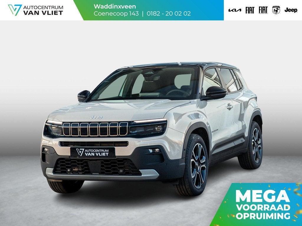 Jeep Avenger Summit 54 kWh | Uit voorraad leverbaar | Schuif, Auto's, Jeep, 394 km, 156 pk, Met garantie (alle), Leder en Stof