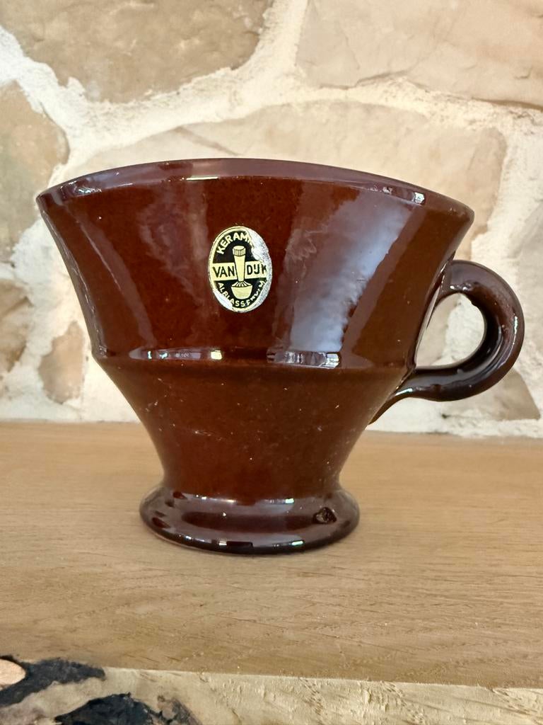 Vintage Keramiek Koffiefilterhouder van Van Dijk, Ophalen of Verzenden