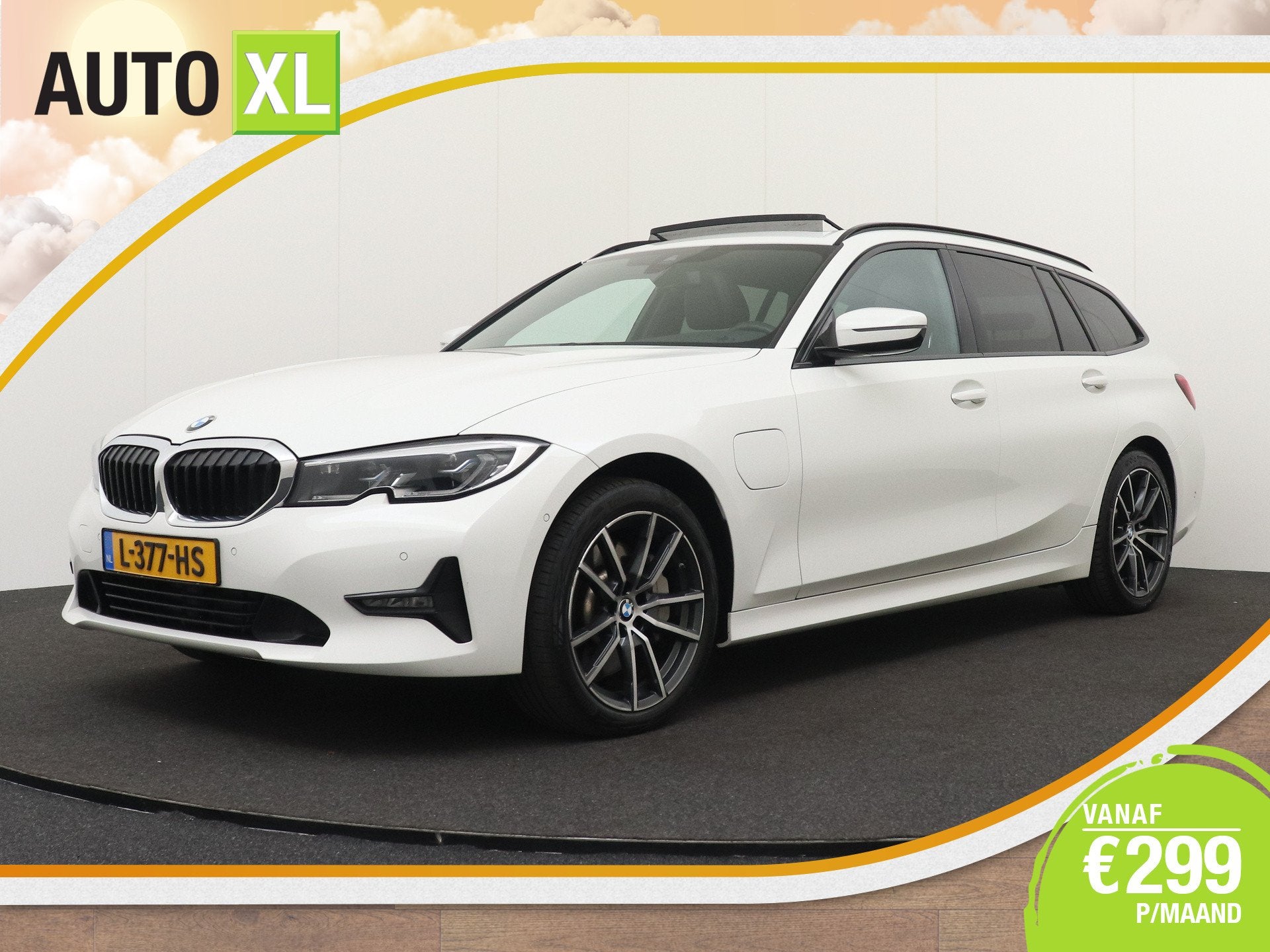 BMW 3 Serie Touring 330e M-Sport Pano-dak Camera Leder Elek., Automaat, 1998 cc, Achterwielaandrijving, Gebruikt