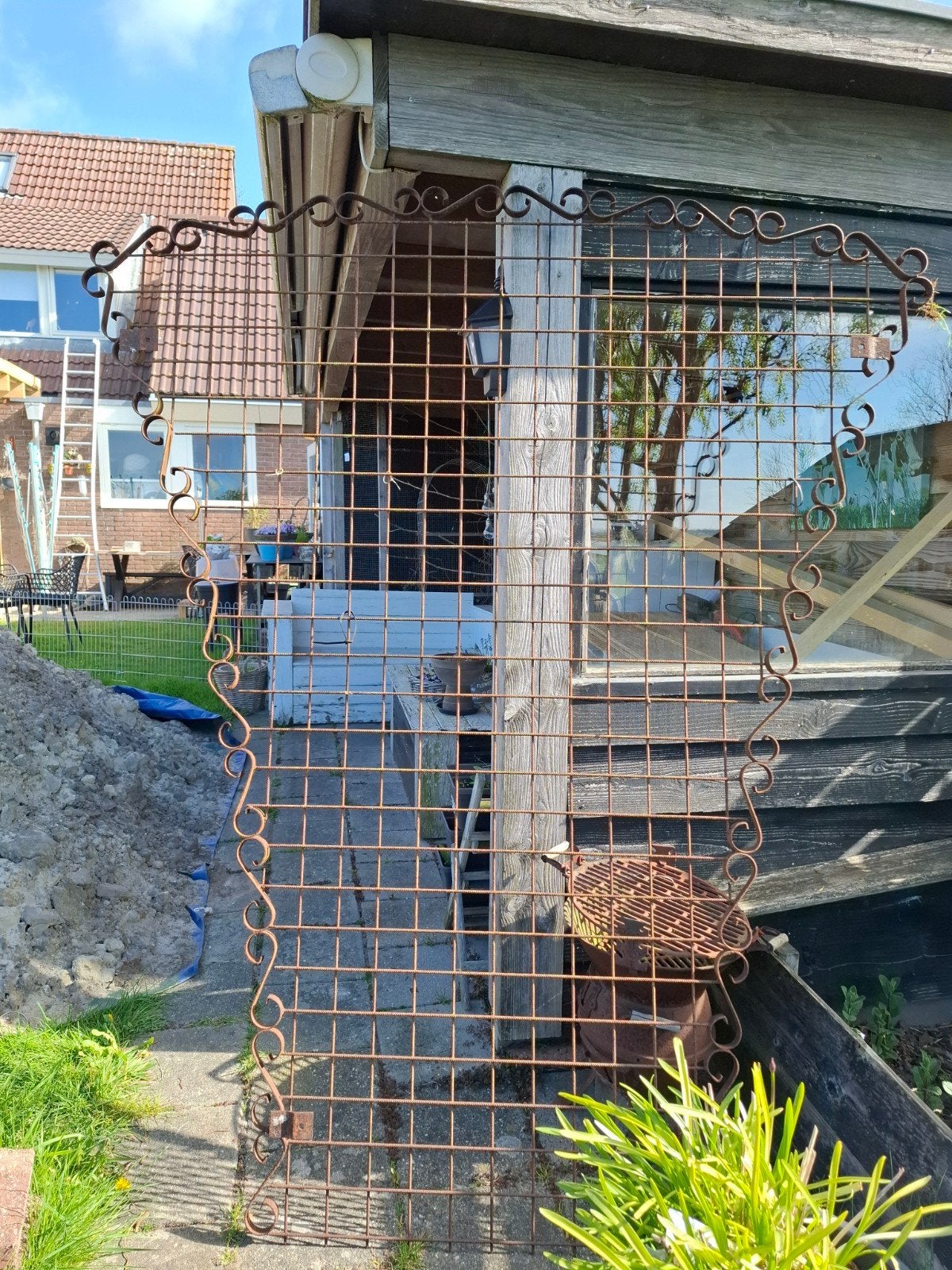 Decoratief ijzeren hekwerk - Tuinhek, Tuin en Terras, Ophalen, Gebruikt, IJzer, Tuinhek