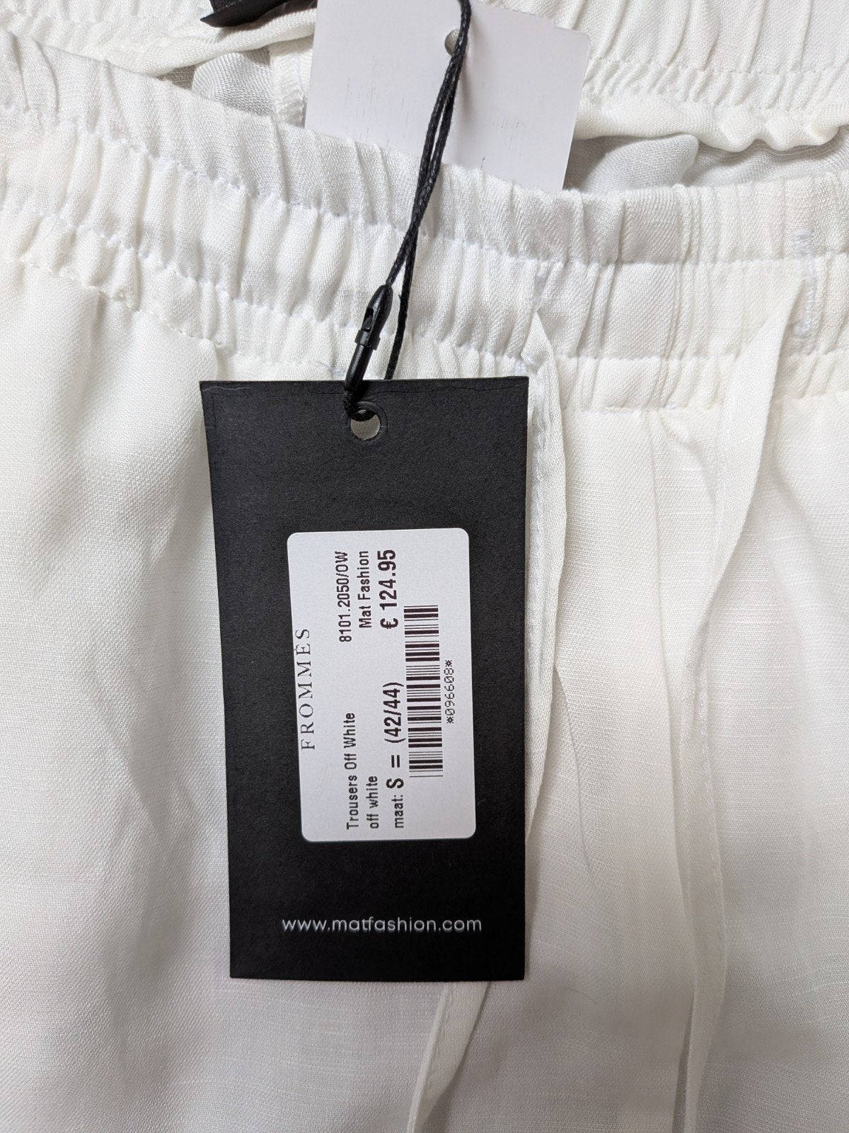 Nieuwe Mat Fashion linnen broek - Off White, Wit, Maat 42/44 (L), Nieuw, Ophalen of Verzenden