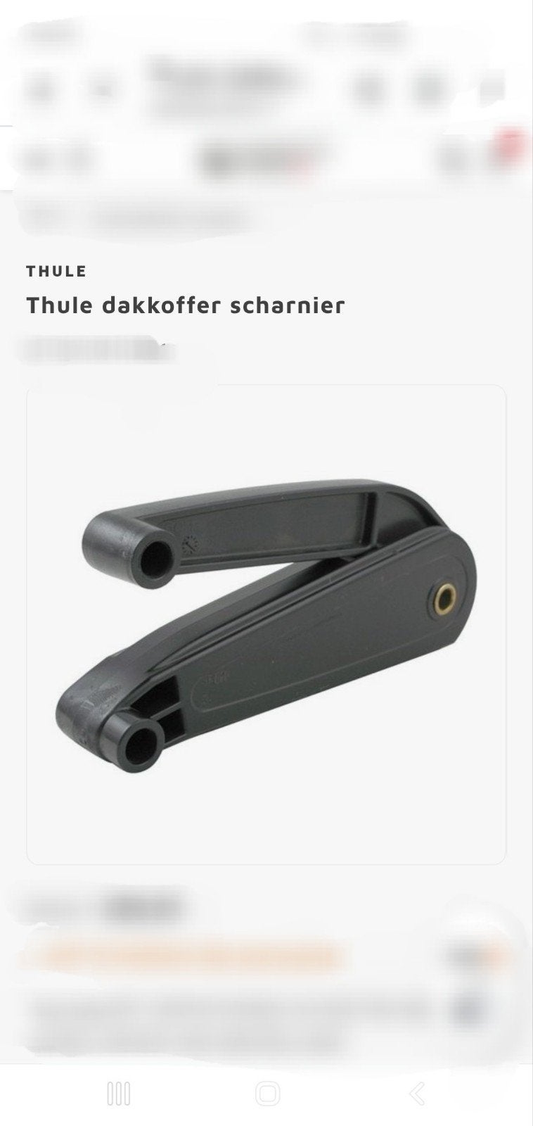 Thule Volvo Dakkoffer scharnier/lidlifter Dynamic420-520, Auto diversen, Ophalen of Verzenden, Nieuw