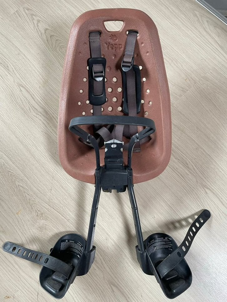 Yepp Fietsstoeltje Achterzitje Bruin, Ophalen, Achterzitje, 9 t/m 18 kg, Gebruikt