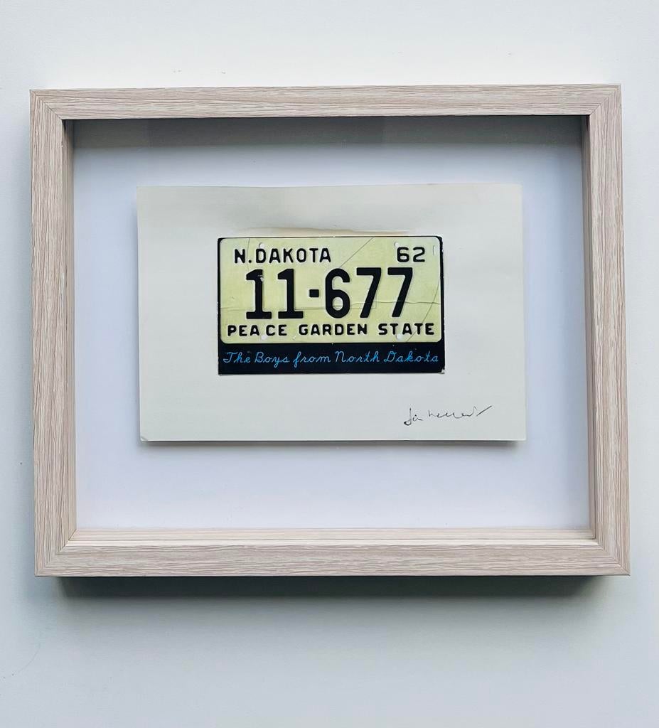 Jan Henderikse; miniatuur ‘license plate’ gesigneerd, Ophalen