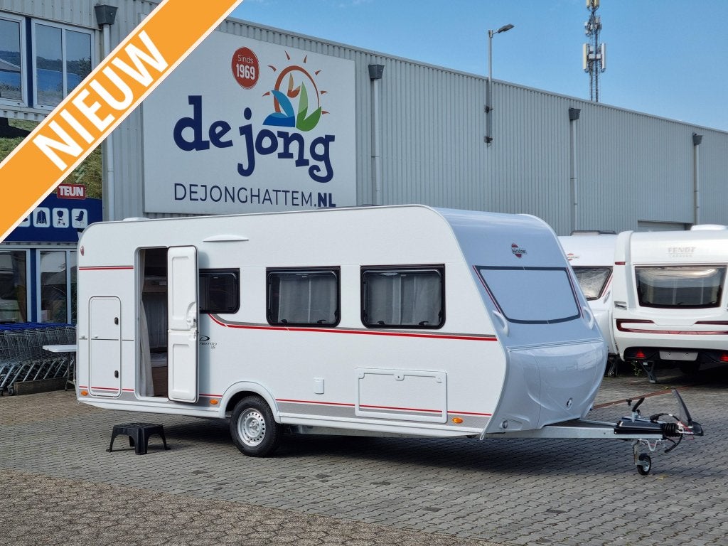 Bürstner Premio Life 490 TK - Gratis mover -, Caravans en Kamperen, Caravans, Schokbreker, Standaardzit, Dwarsbed, Bedrijf