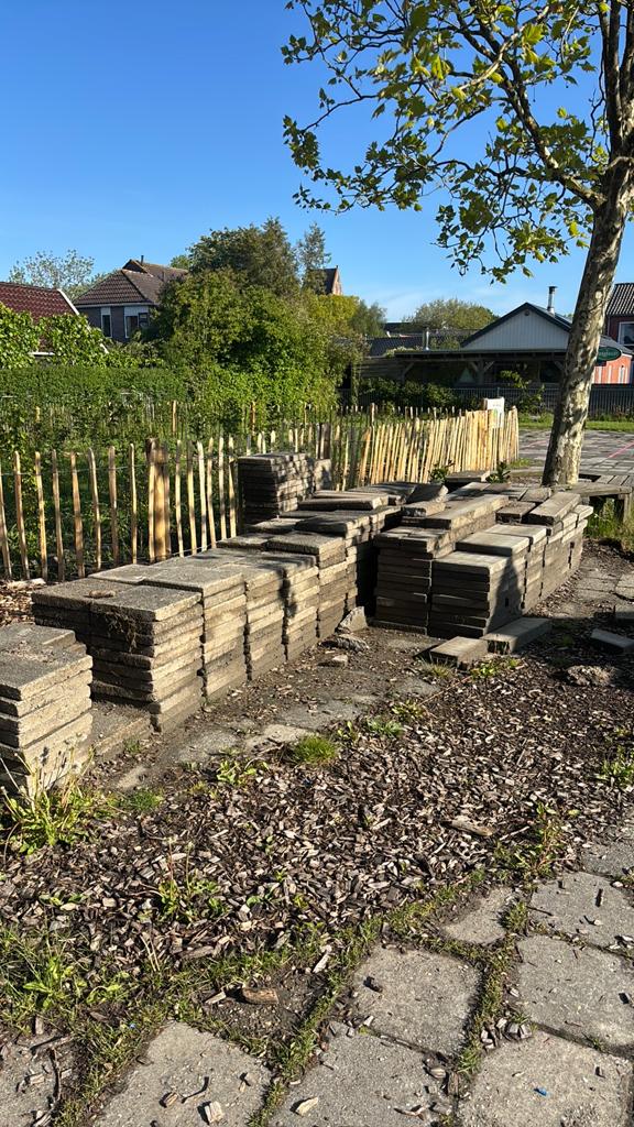 Stoetegels, Tuin en Terras, Tegels en Klinkers, Ophalen, Gebruikt, Beton, Terrastegels