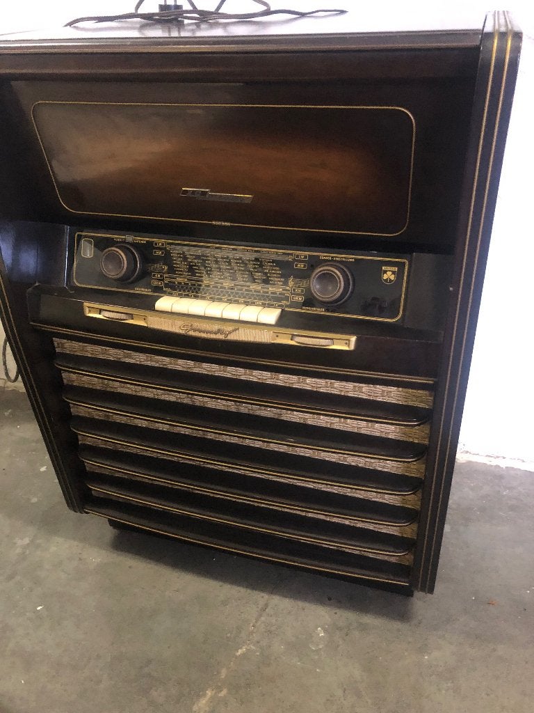 Grundig antieke Brocante retro radio/meubel, Antiek en Kunst, Ophalen