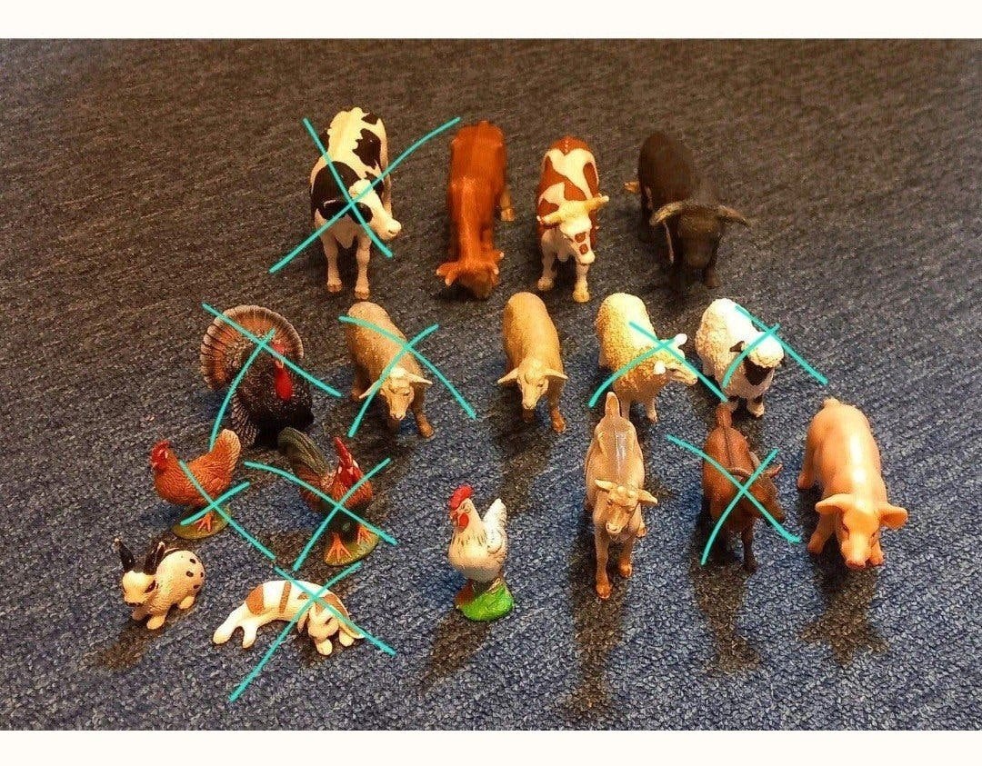 schleich boerderij dieren, Ophalen of Verzenden, Zo goed als nieuw, Boerderijdier, Beeldje of Figuurtje