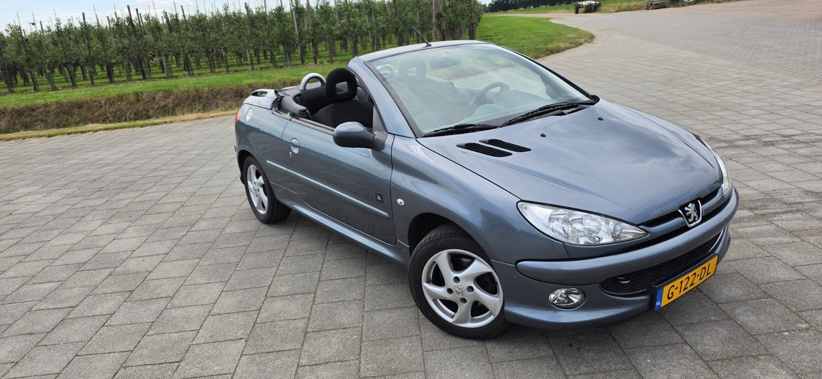 Peugeot 206 1.6 16V CC 2006 Grijs JBL uitv., Auto's, Peugeot, Voorwielaandrijving, Cruise Control, Stof, Zwart