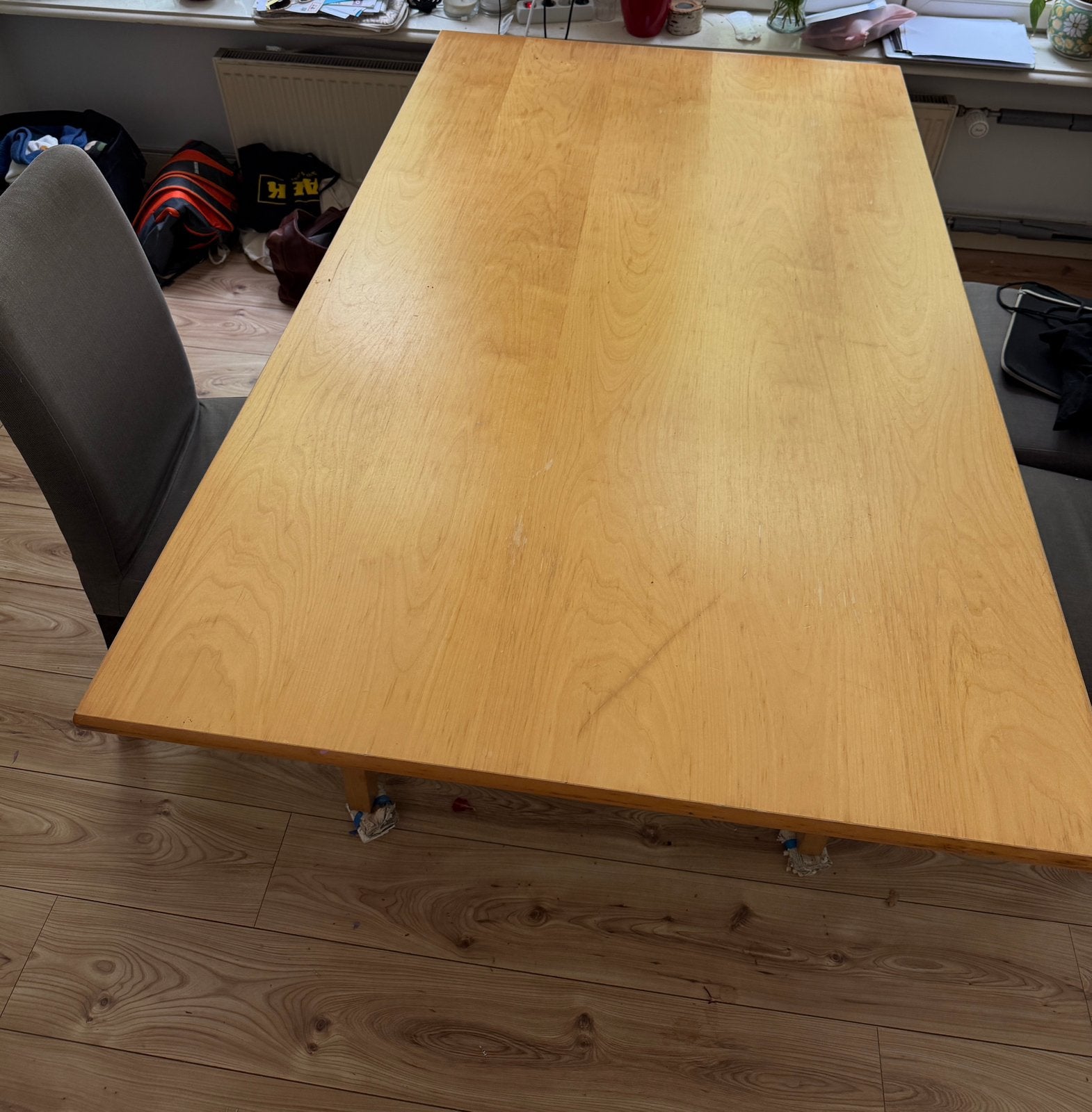 eettafel bruin, Ophalen, Gebruikt, 150 tot 200 cm, 200 cm of meer