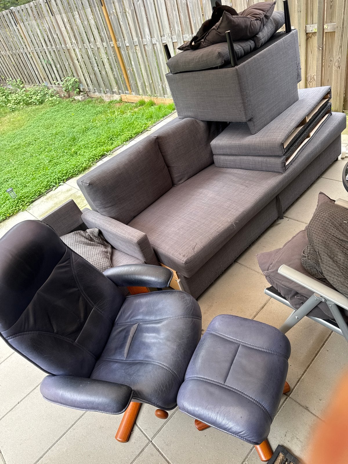 Ikea sofas and a stressless chair with foot rest, Ophalen, Gebruikt, Driepersoons, 75 tot 100 cm