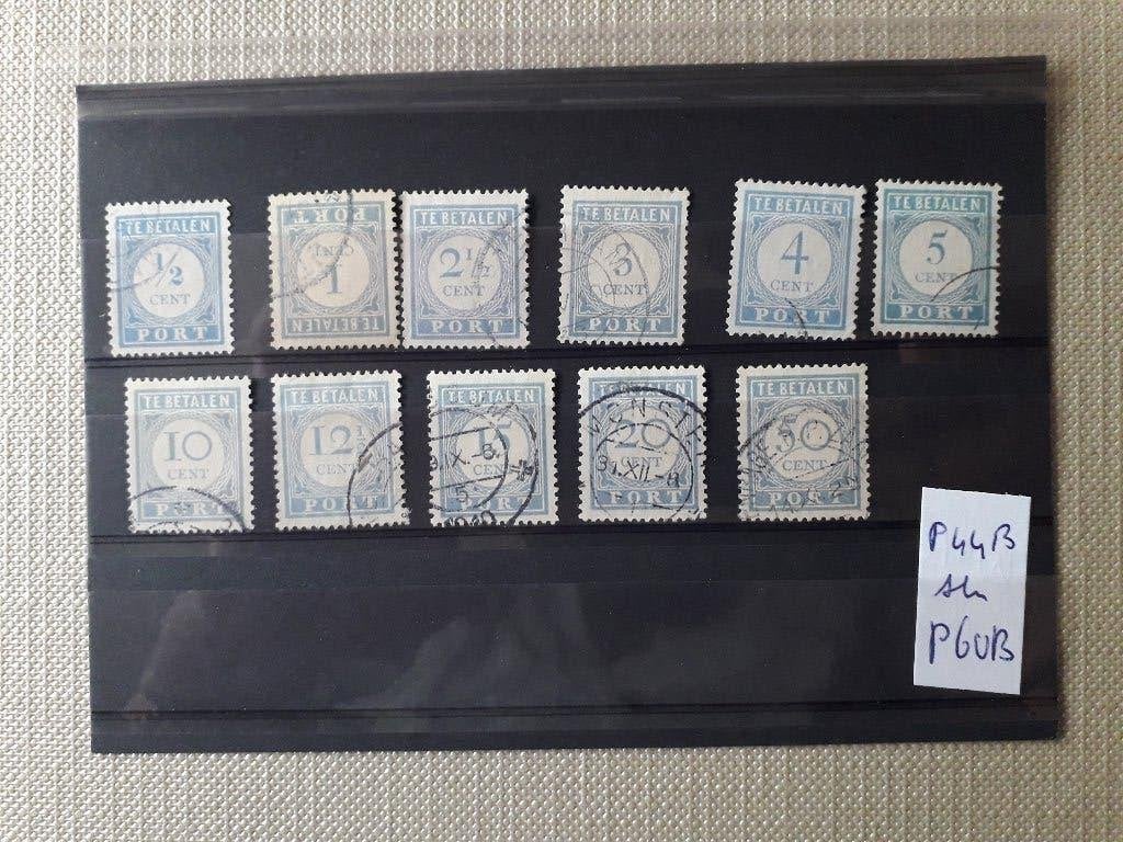 Nederland Portzegels P44B t/m P60B, Ophalen, T/m 1940, Gestempeld