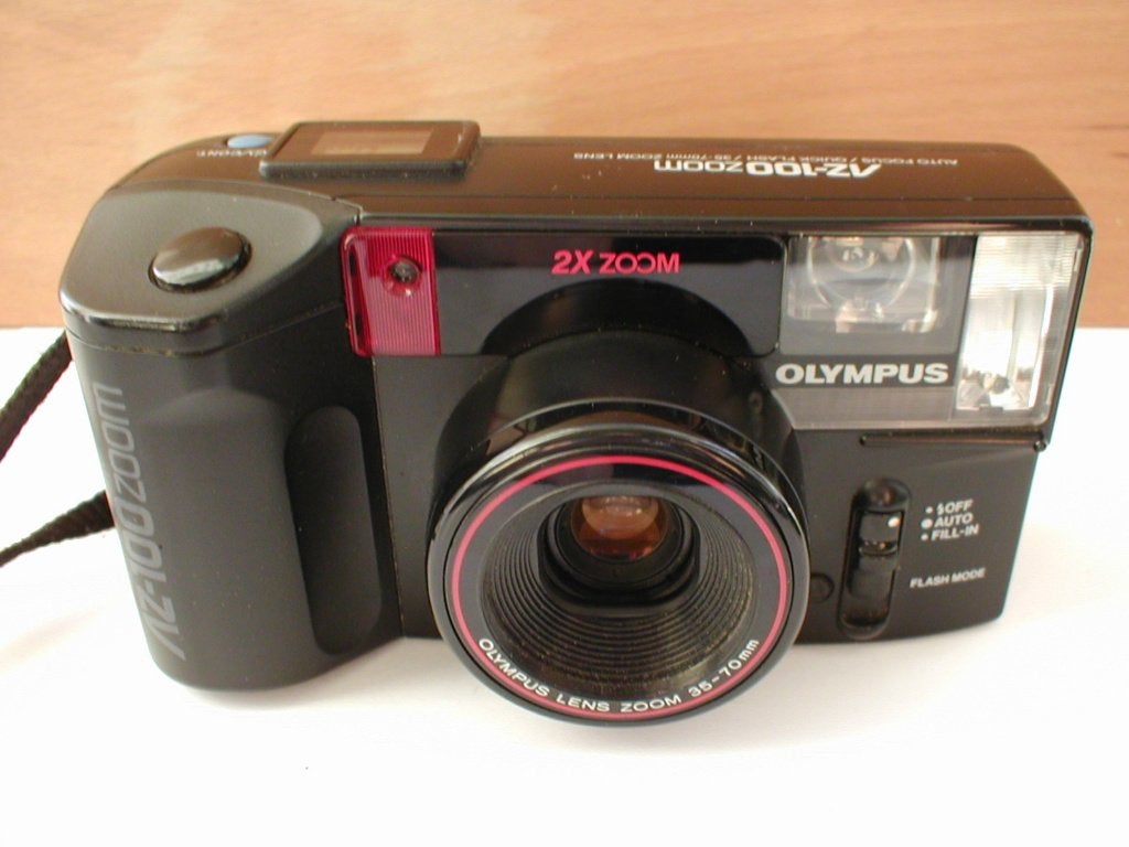 Olympus AZ-100 Zoom fotocamera, Audio, Tv en Foto, Fotocamera's Analoog, Ophalen of Verzenden, Gebruikt, Compact, Olympus