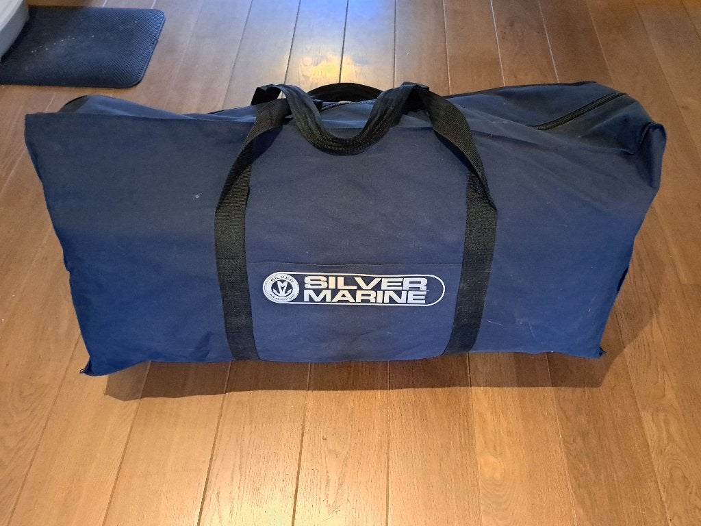 Roeiboot Silver Marine en elektrisch bb motor Aquaparx, Ophalen, Gebruikt, Overige typen, Motorboot