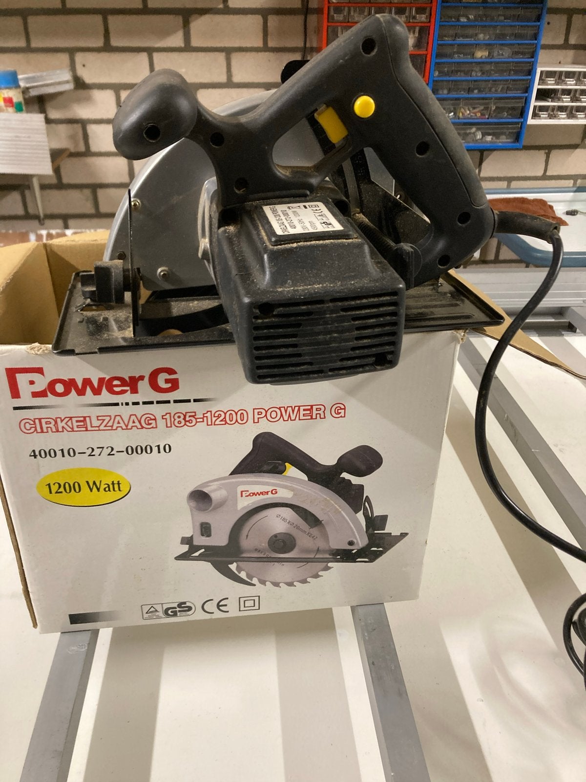 Power G Cirkelzaag 185-1200 - Krachtige 1200W Zaag, Gebruikt, Cirkelzaag, 70 mm of meer, Ophalen of Verzenden