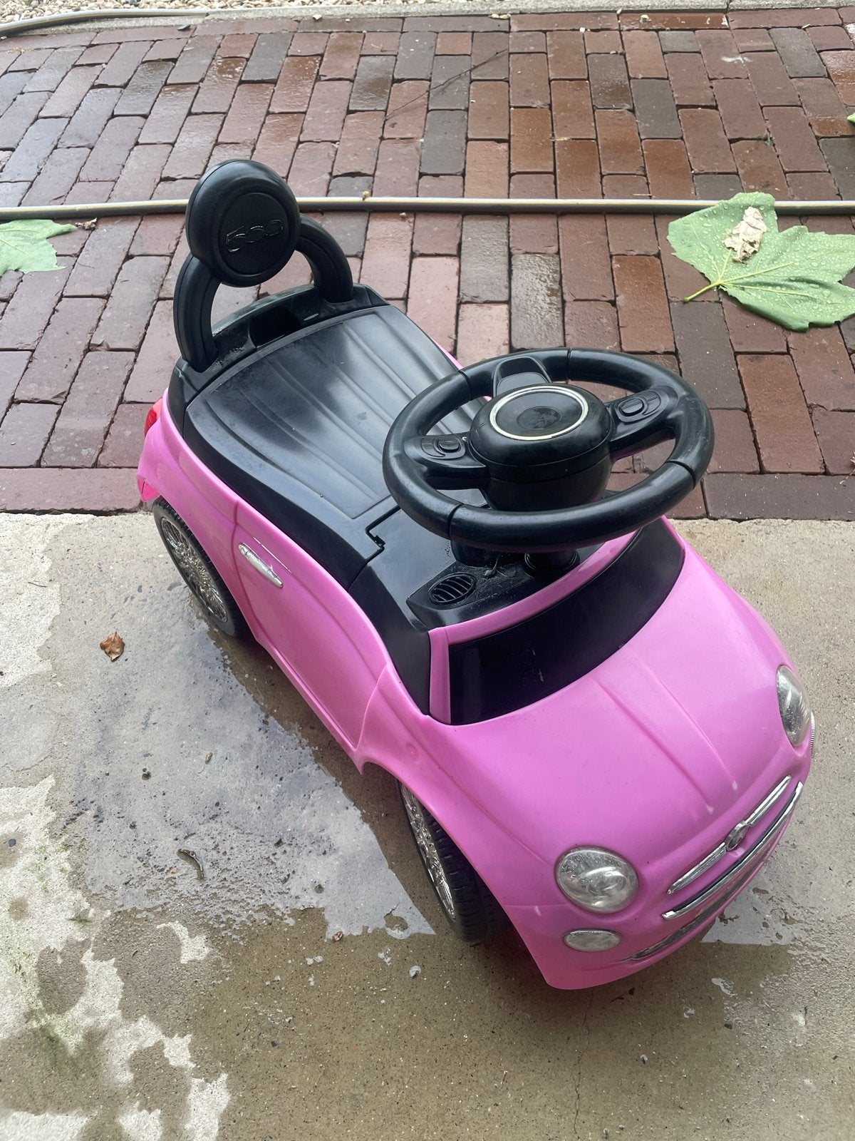 Roze Fiat 500 loopauto voor kinderen, Ophalen, Gebruikt