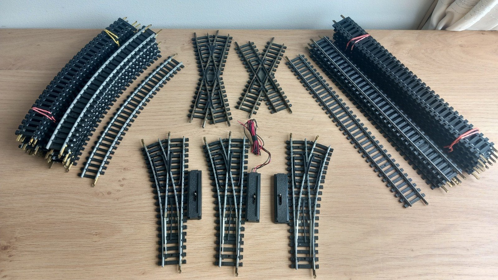 Jouef HO Rails Set - 45 Delig met Wissels en Kruisingen, Hobby en Vrije tijd, Gebruikt, Jouef, Gelijkstroom of Wisselstroom, Rails