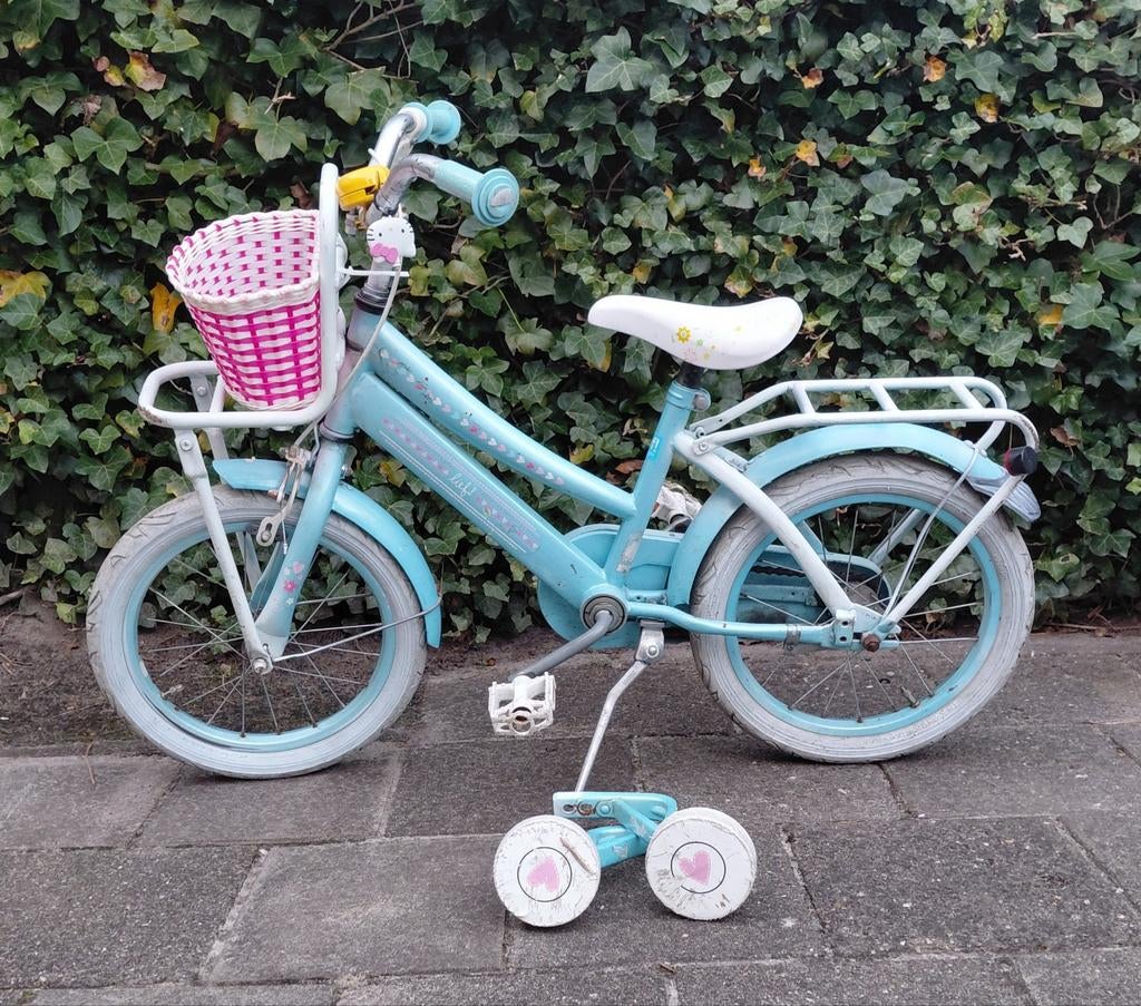 Lief! kinderfiets (16 inch) met zijwielen, Fietsen en Brommers, Ophalen, Zijwieltjes, Gebruikt, Lief!
