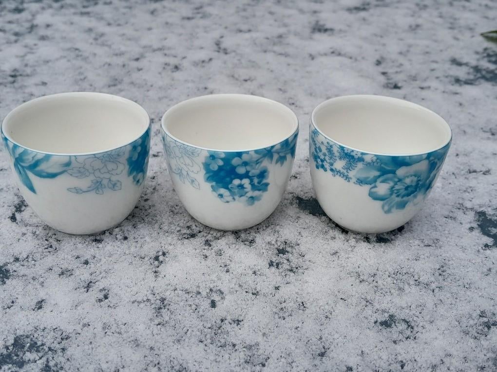 6 bekertjes/kommetjes Floreana Blue Villeroy & Boch, Huis en Inrichting, Keuken | Servies, Gebruikt, Ophalen of Verzenden, Kom(men)