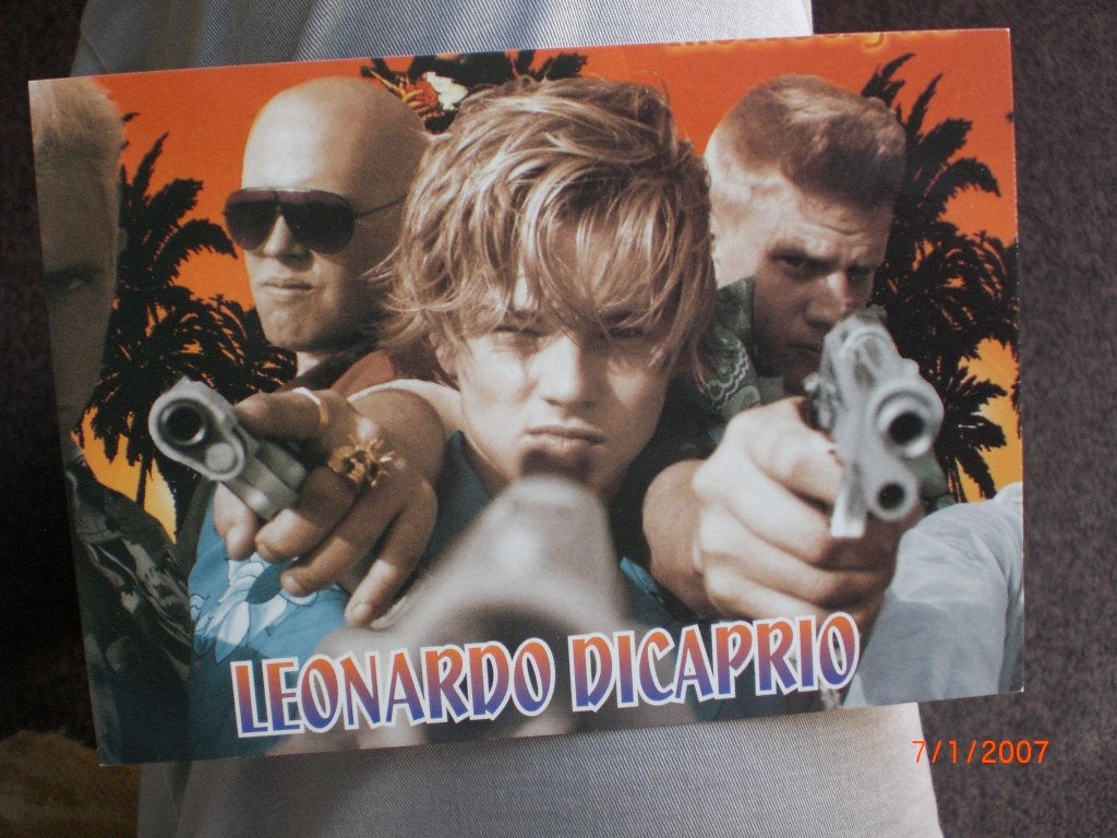 kaart Leonardo DiCaprio in Romeo + Juliet, Verzamelen, Ophalen of Verzenden, 1980 tot heden, Ongelopen, Sterren en Beroemdheden