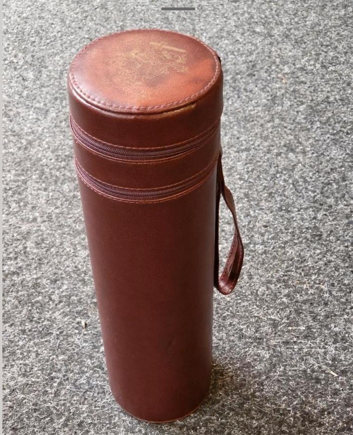 NL leger luxe bruin lederen wijnfles foedraal met opener, ., Ophalen of Verzenden, ., Nederland