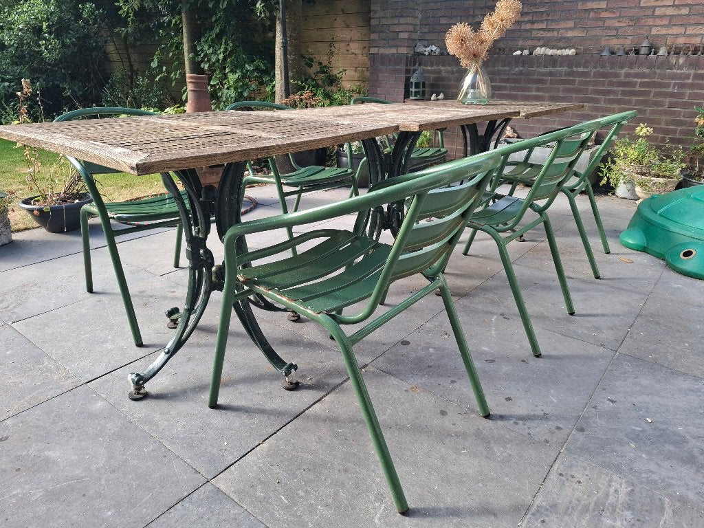 tuintafeltjes en stoelen, Ophalen, Gebruikt, Rechthoekig, Overige materialen