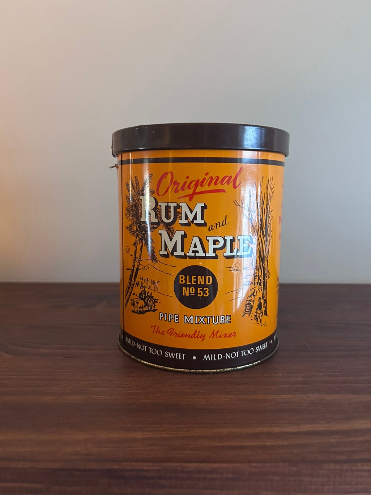Vintage Rum & Maple tabaksblik – Blend No. 53, Verzamelen, Ophalen of Verzenden, Gebruikt, Overige