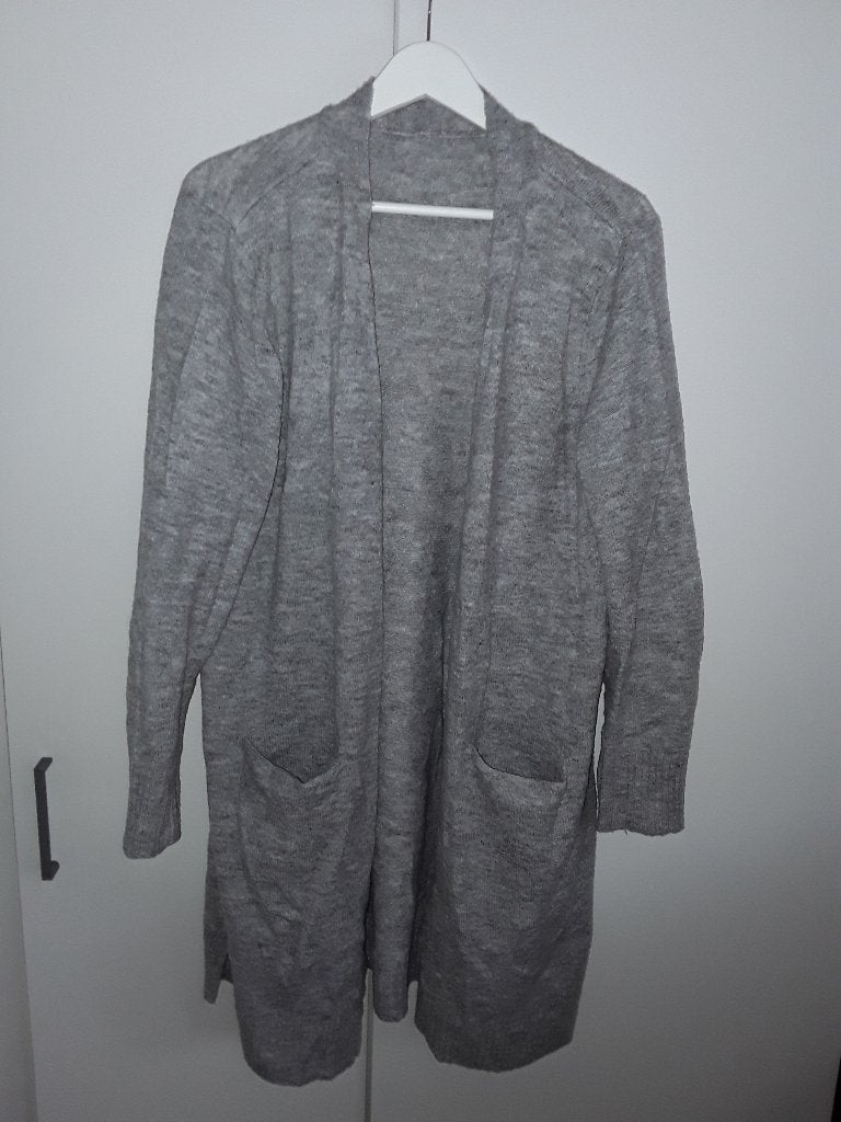 Miss Etam Grijs Lang Vest Met Zakken Maat 48, Trui of Vest, Ophalen of Verzenden, Miss Etam, Grijs