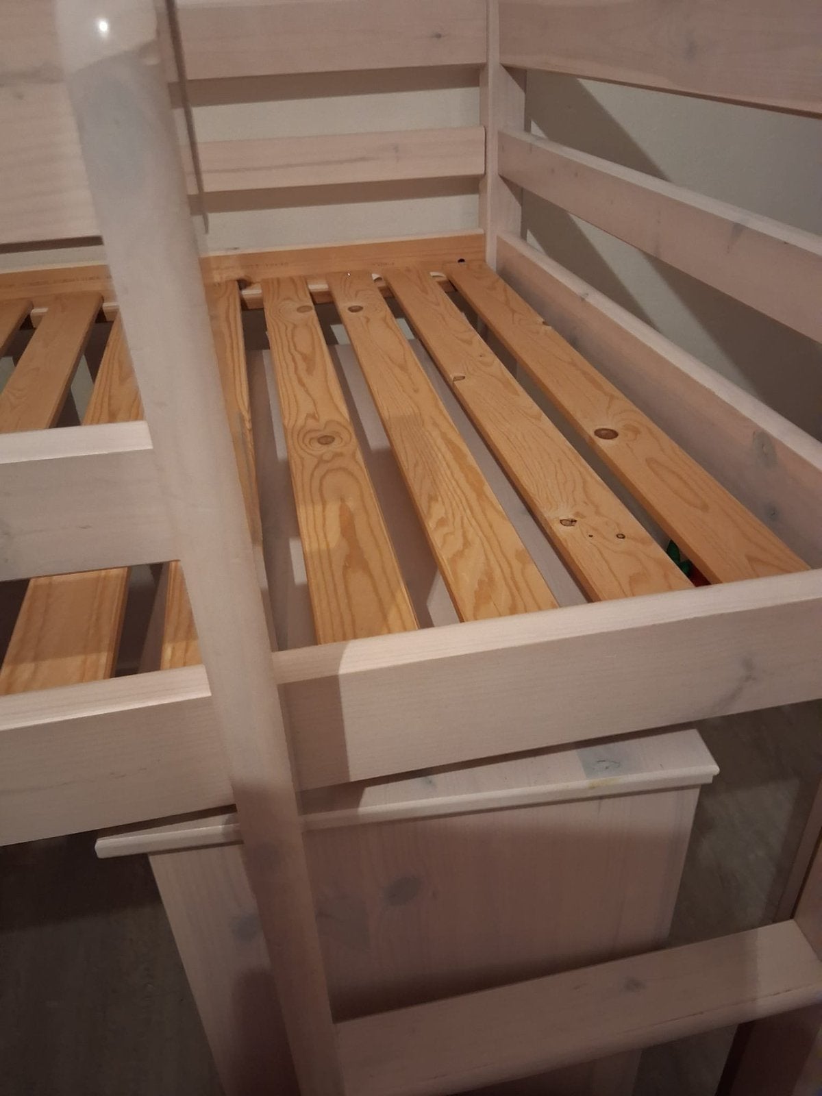 Halfhoog slaper rose, Ophalen, Zo goed als nieuw, Hoogslaper