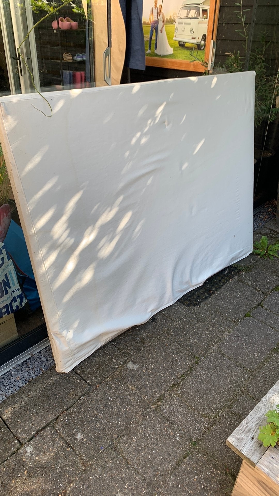 Hoofdbord bed, Ophalen, Overige materialen, Gebruikt, Wit