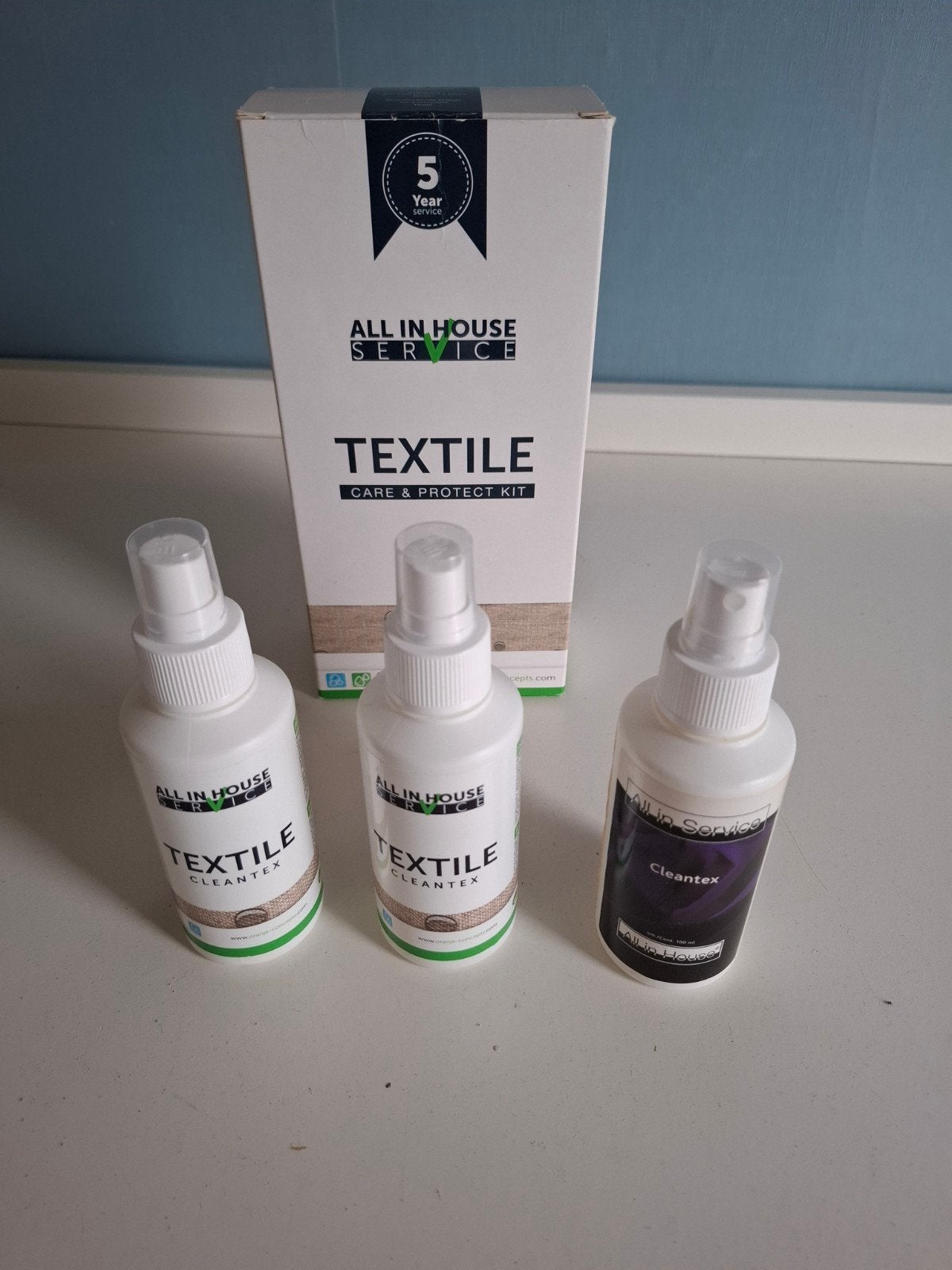 All in House Service Textiel Verzorgingskit, Ophalen of Verzenden, Zo goed als nieuw