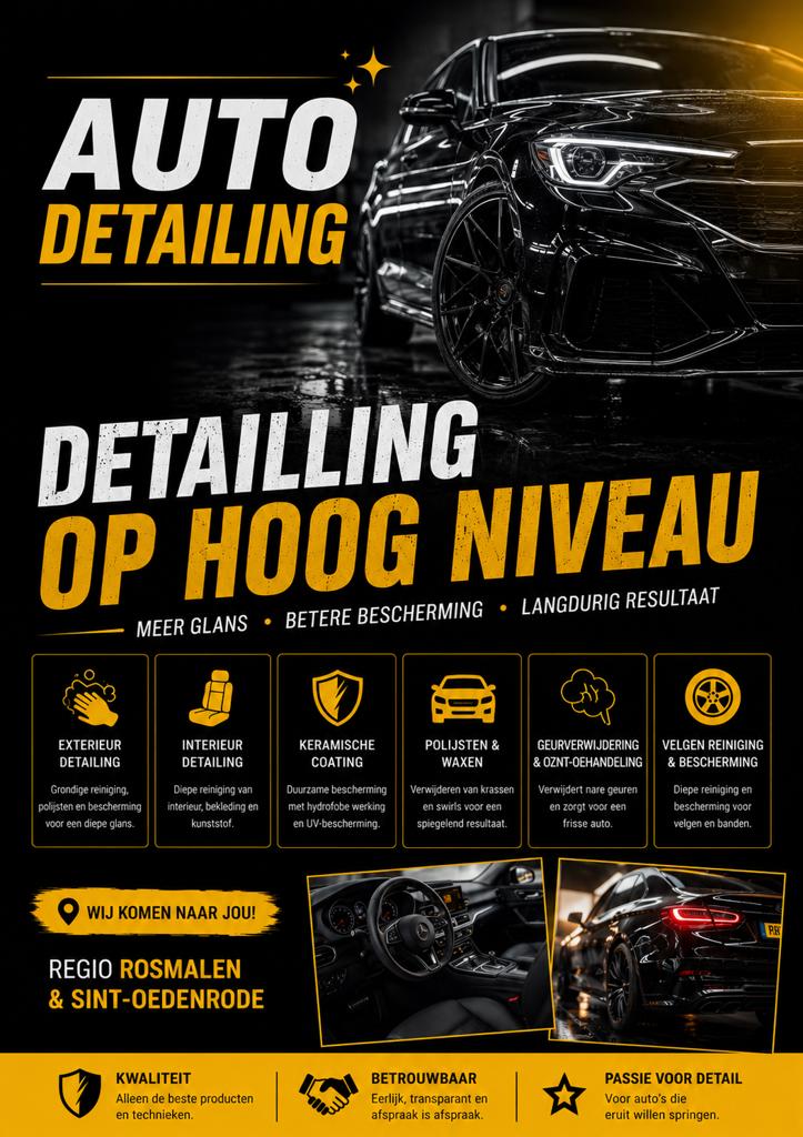Ik maak auto’s, motoren en campers schoon., Ophalen of Verzenden, Nieuw