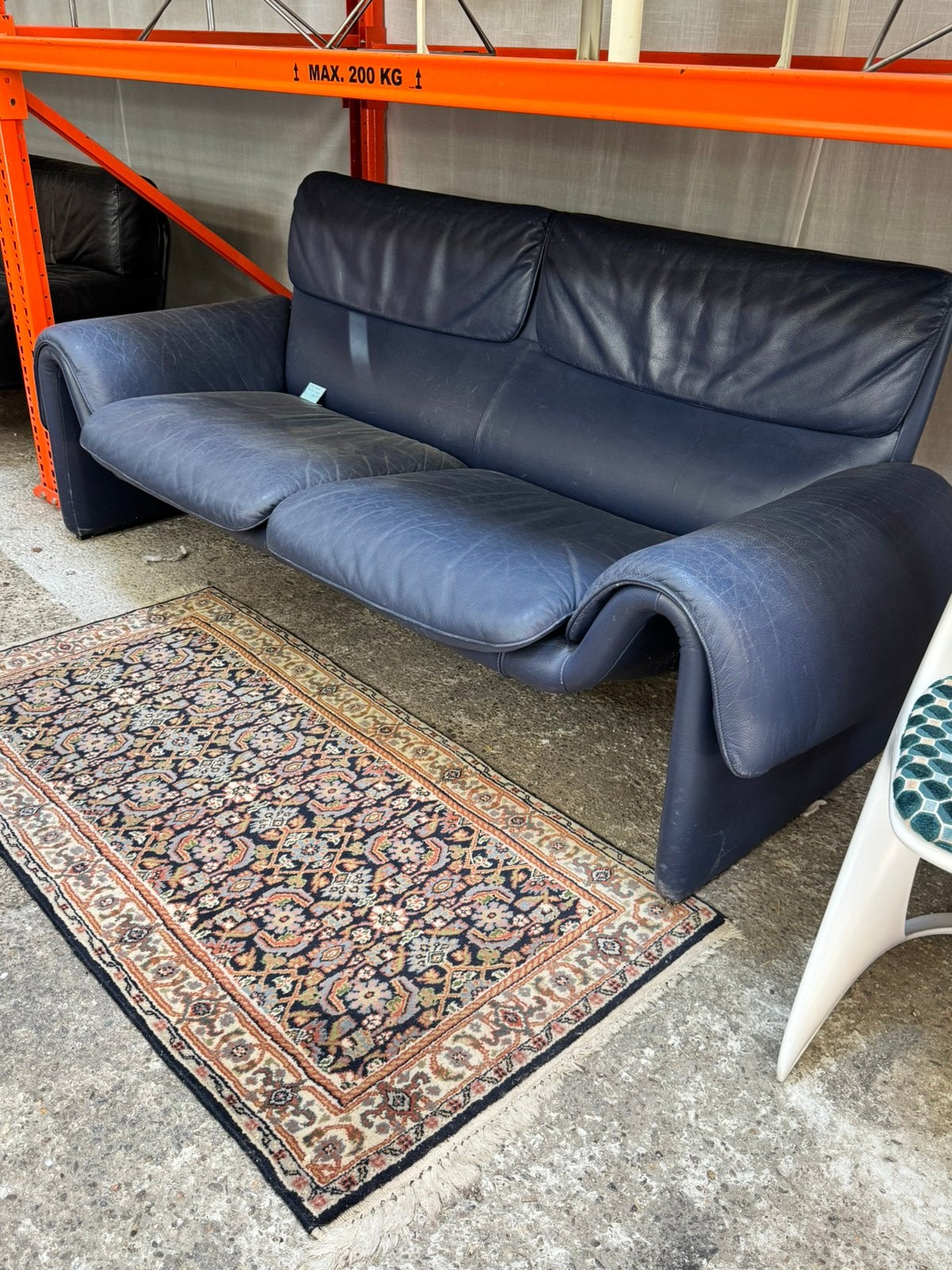 De sede ds2011 blauw lederen bank, Ophalen, Zwitsers design, Gebruikt, De sede